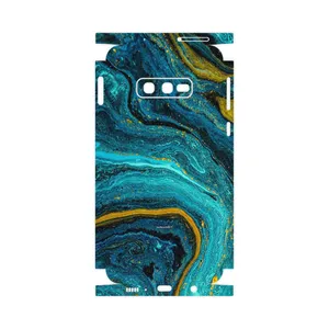 MAHOOT Turquoise marblewith golden streaks-FullSkin Cover Sticker for Samsung Galaxy S10e