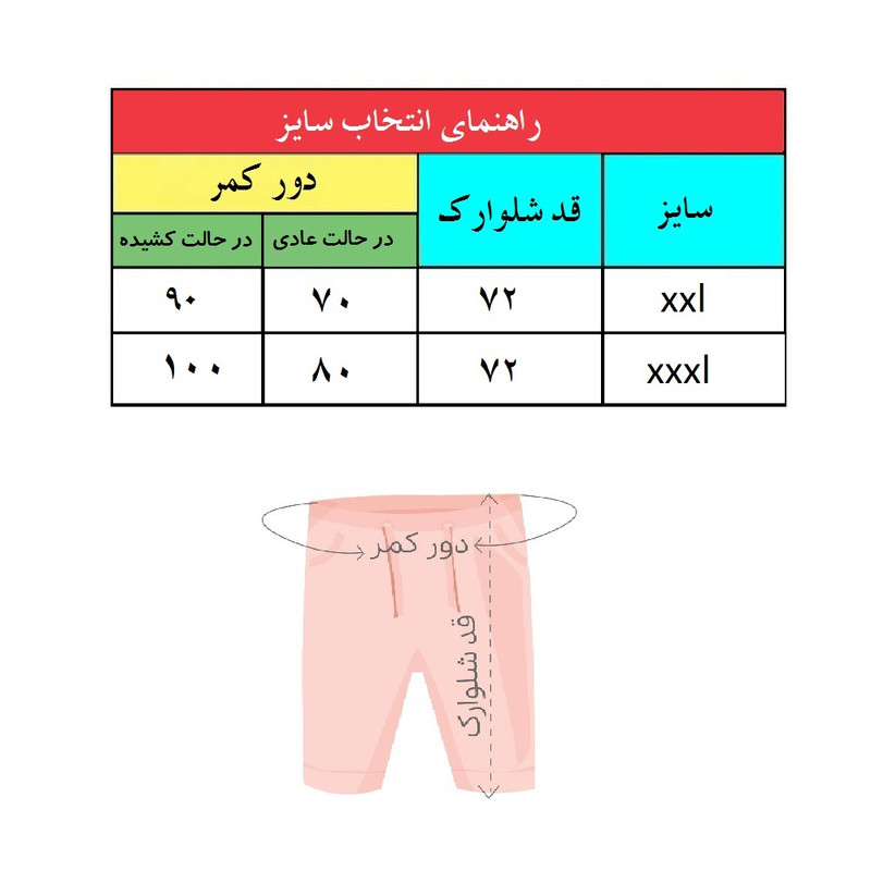 شلوارک مردانه مدل ساحل 1