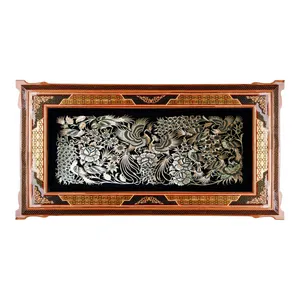 تابلو قلمزنی طرح گل ومرغ کد 540801