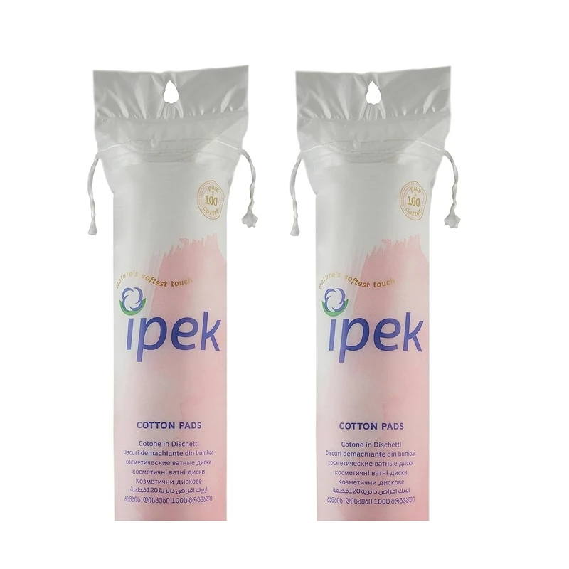 پد آرایشی ایپک مدل cotton makyaj بسته 120 عددی مجموعه 2 عددی 