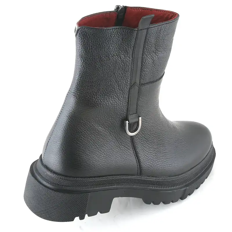 نیم بوت زنانه چرم یلسان مدل جیانا کد MC-645-msk