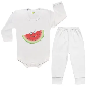 ست بادی و شلوار نوزادی کارانس طرح هندوانه مدل BST-4004