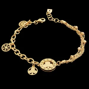 دستبند طلا 18 عیار زنانه طلای مستجابی کد G18