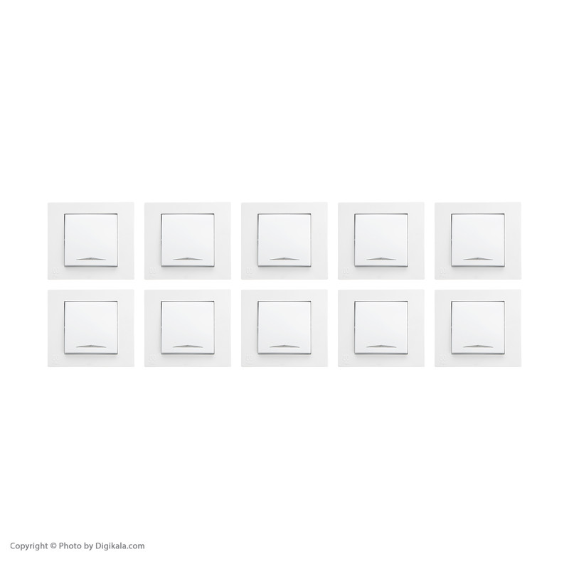 کلید تک پل پارت برق ایرانیان مدل کلاسیک بسته 10 عددی