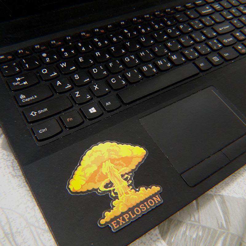 استیکر لپ تاپ مدل انفجار کد 045