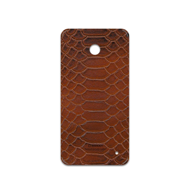 برچسب پوششی ماهوت مدل Brown-Snake-Leather مناسب برای گوشی موبایل نوکیا Lumia 630