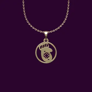 گردنبند طلا 18 عیار زنانه مدوپد مدل دستکش کریسمس کد NN2-1-1037