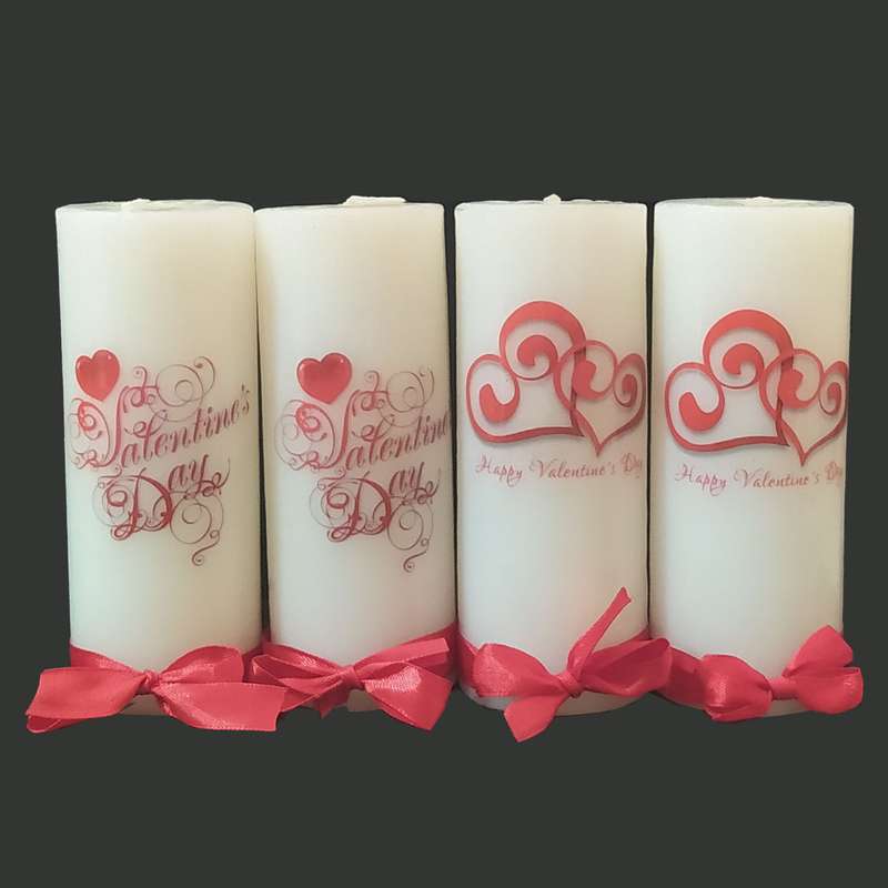 شمع مدل ولنتاین 001 مجموعه 4 عددی