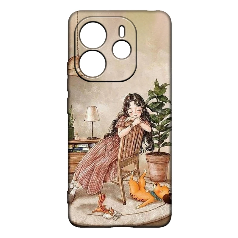 کاور طرح دخترانه کد 251 مناسب برای گوشی موبایل شیائومی Redmi Note 14 4G