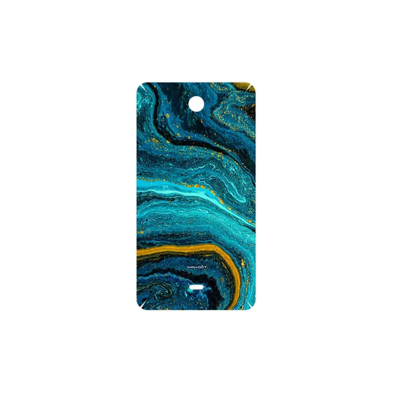 برچسب پوششی ماهوت مدل Turquoise marblewith golden streaks مناسب برای گوشی موبایل مایکروسافت Lumia 430