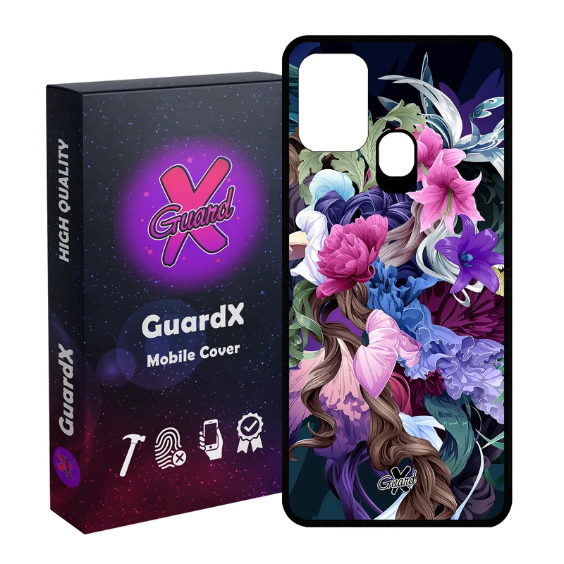 کاور گارد ایکس طرح Flower مدل Glass10172 مناسب برای گوشی موبایل سامسونگ Galaxy M31 / M31 Prime / F41