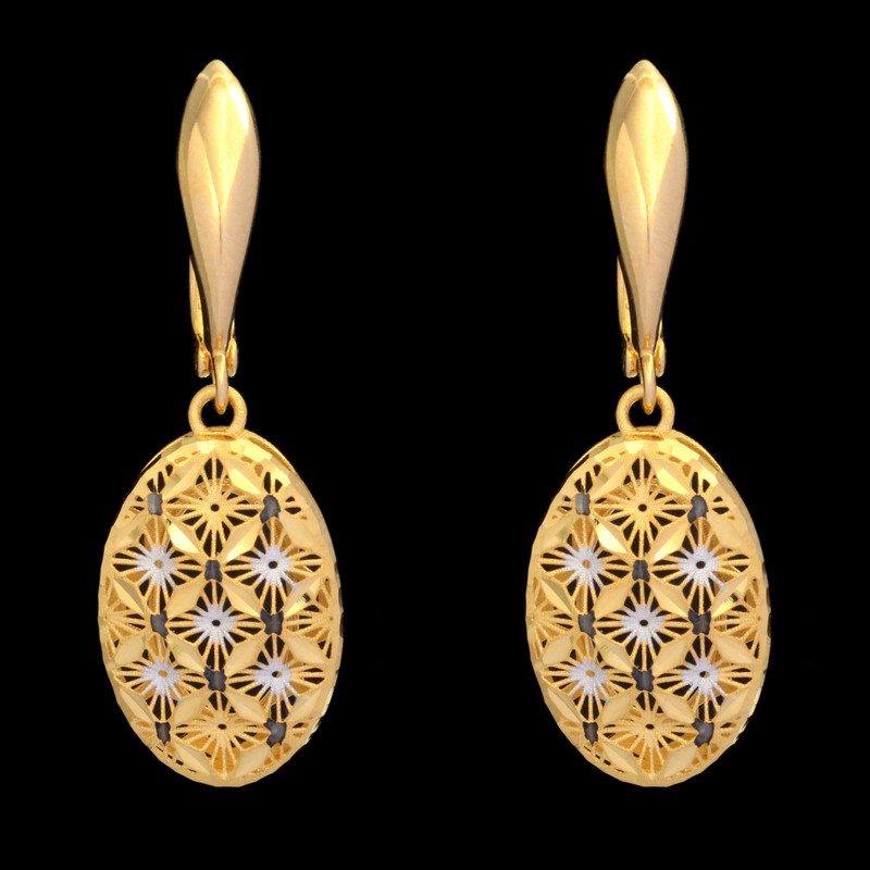 گوشواره کلیپسی طلا 18 عیار زنانه طلای مستجابی مدل قاصدک آوا کد 53185