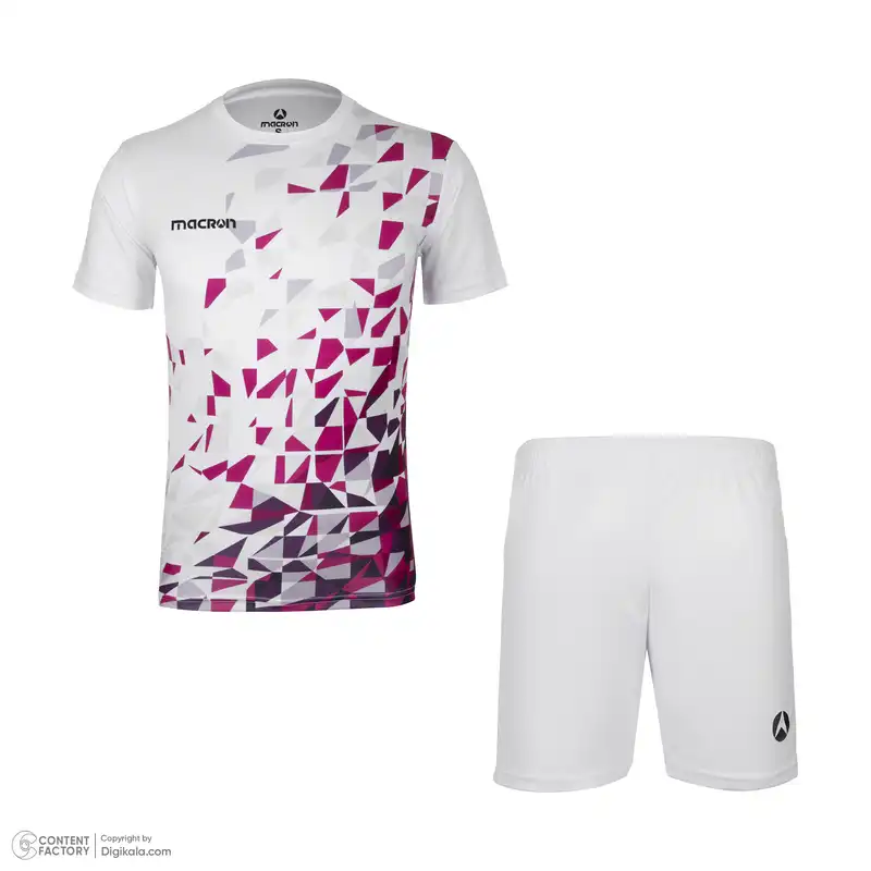 ست تی شرت آستین کوتاه و شلوارک ورزشی مردانه مکرون مدل 102