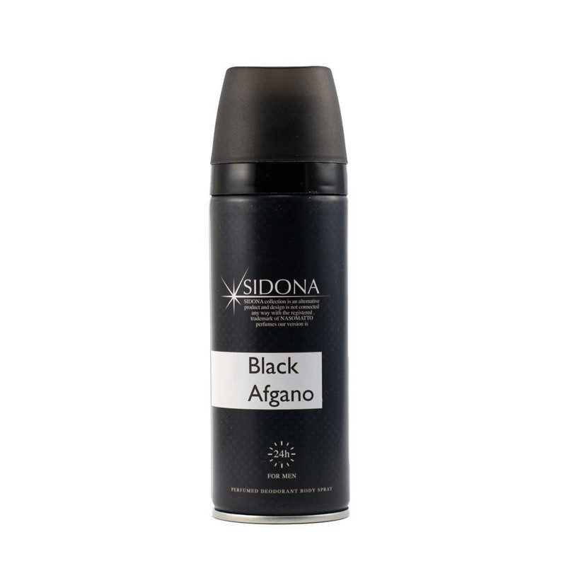 اسپری خوشبو کننده بدن مردانه سیدونا مدل Black Afgano حجم 200 میلی لیتر اسپری خوشبو کننده بدن مردانه سیدونا مدل Black Afgano حجم 200 میلی لیتر