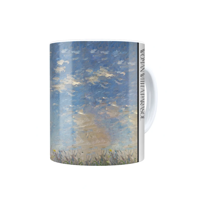 ماگ ترمه طراحان ایده مدل زنی با یک چتر آفتابی از مونه کد art0187