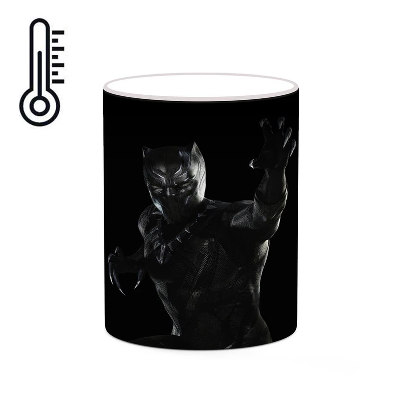 ماگ حرارتی کاکتی مدل بلک پنتر Black Panther Marvel کد mgh38066