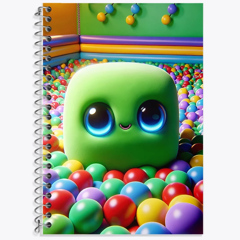 دفتر نت موسیقی 50 برگ خندالو طرح مکعب بامزه کد F7536