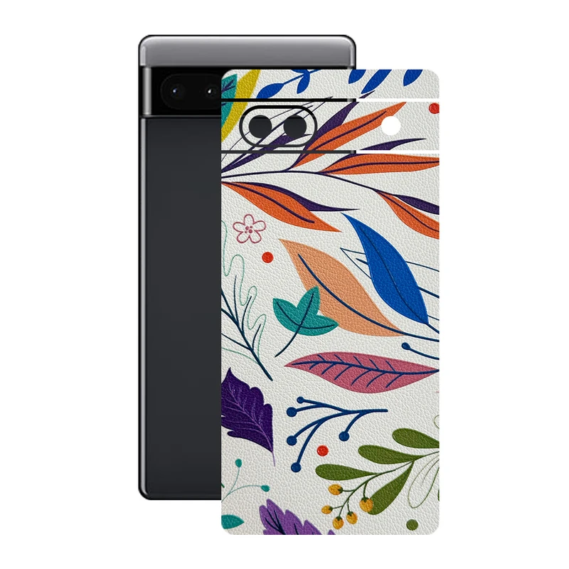 برچسب پوششی ریمکس مدل Leth طرح برگ مناسب برای گوشی موبایل گوگل Pixel 6a