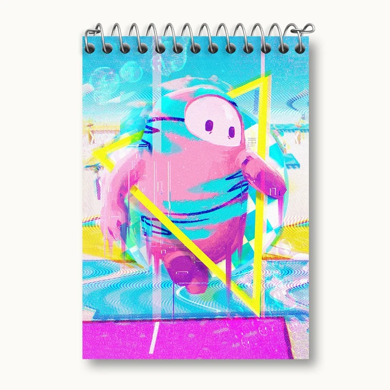 دفتر یادداشت 50 برگ خندالو مدل بازی فال گایز (Fall Guys) کد 32798