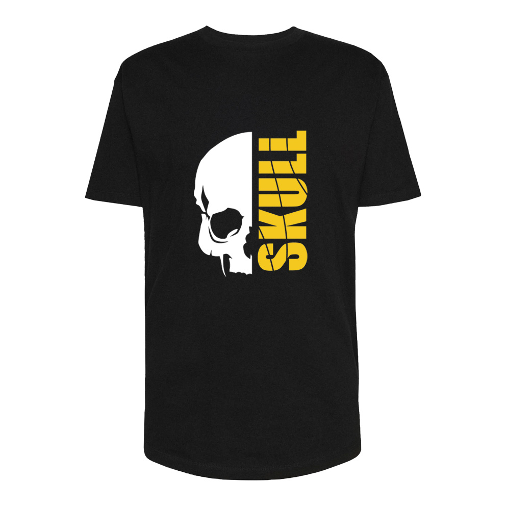 تی شرت لانگ مردانه مدل SKULL کد Sh184 رنگ مشکی