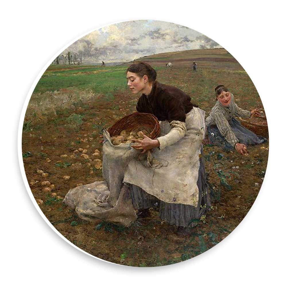  دیوارکوب طرح نقاشی برداشت سیب زمینی مدل wtb1100