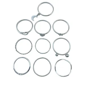 انگشتر زنانه مدل R4188 مجموعه 10 عددی