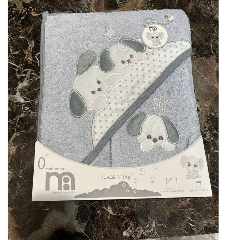 ست حوله نوزادی مادرکر طرح گلدوزی مدل baby dogs مجموعه 2 عددی