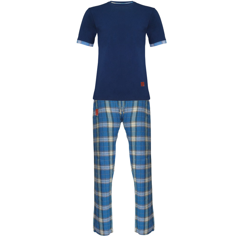 ست تی شرت و شلوار مردانه مدل طاها کد 12246722 رنگ آبی کاربنی