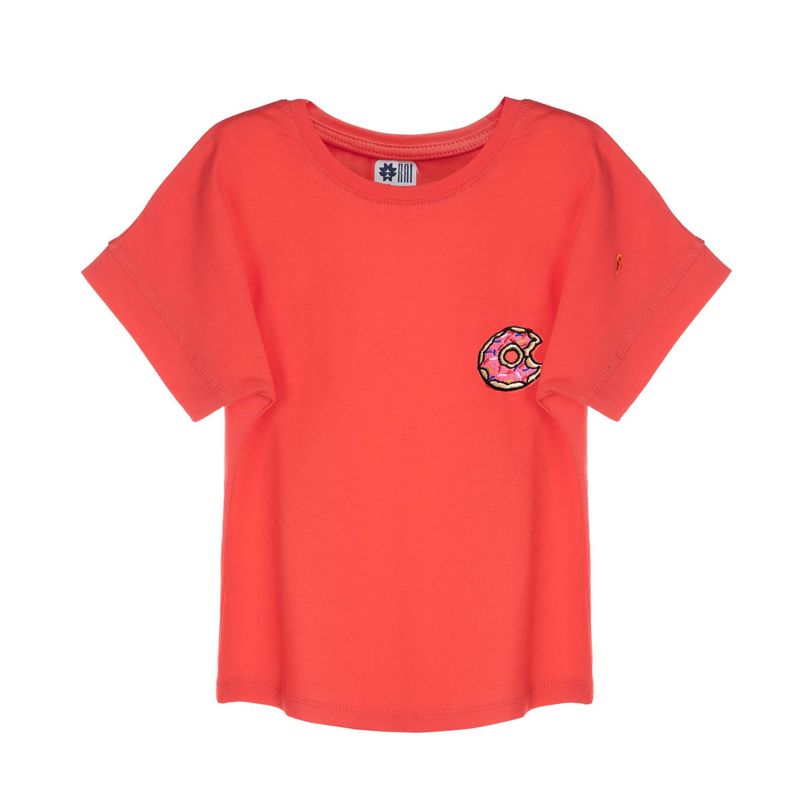 تی شرت آستین کوتاه دخترانه مادر مدل دونات رنگ گلبهی -  - 1