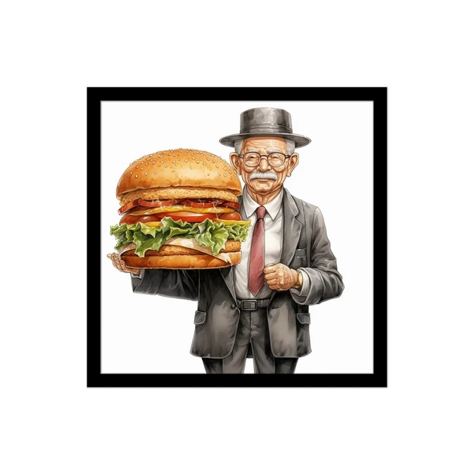 تابلو نوری بکلیت طرح فست فود همبرگر مدل B-MID-16075