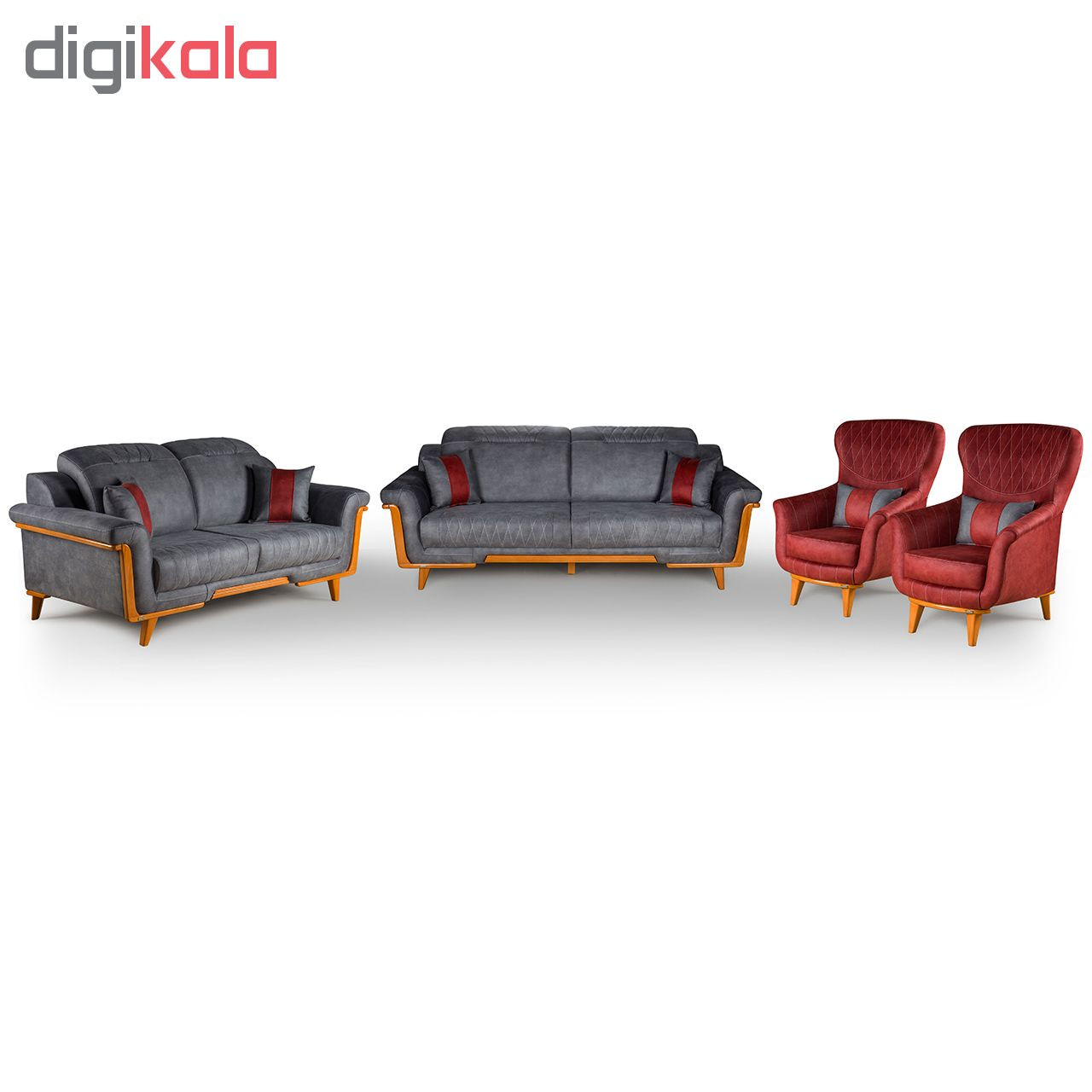 مبل راحتی 2 نفره چشمه نور کد MA-404/2-CR-T-RE