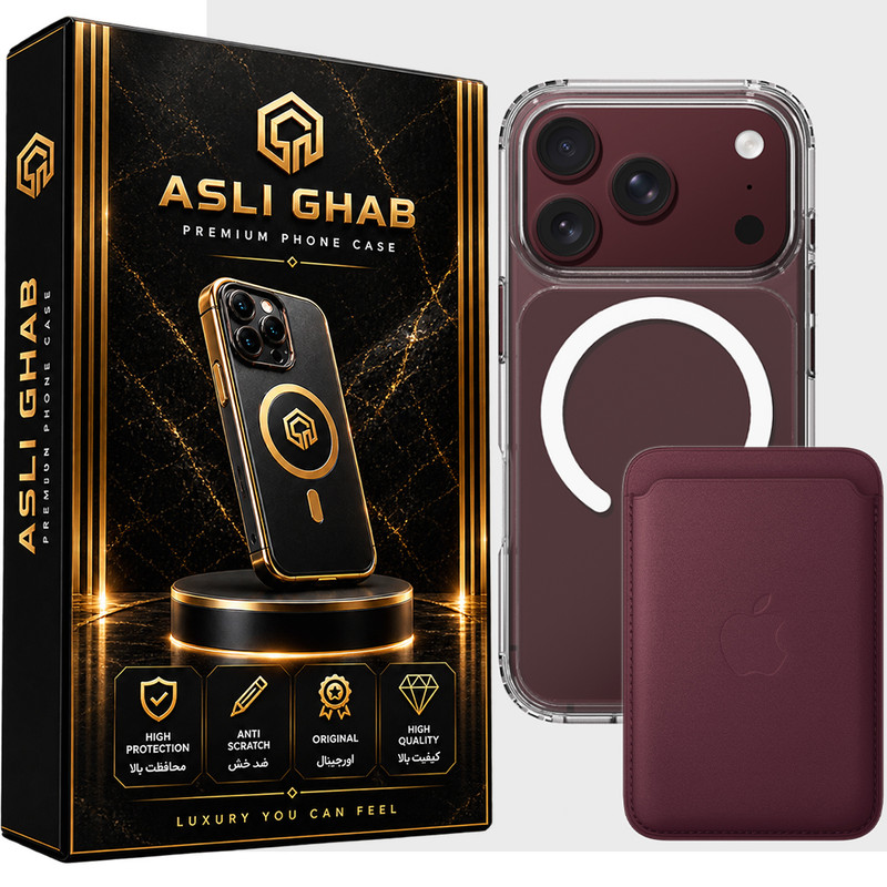 کاور اصلی قاب مدل WLTMGF به همراه جاکارتی مناسب برای گوشی موبایل اپل IPhone 18 Pro Max