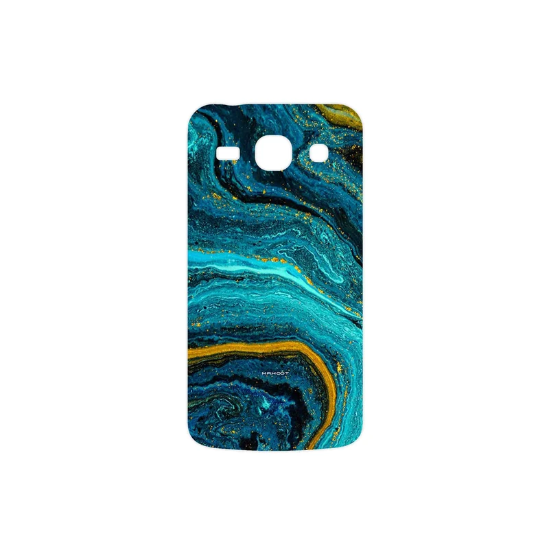 برچسب پوششی ماهوت مدل Turquoise marblewith golden streaks مناسب برای گوشی موبایل سامسونگ Galaxy STAR PLUS 2