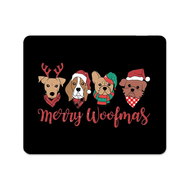 ماوس پد پاد آفرین مدل کریسمس طرح سگ کد P871 سایز 19*24 سانتی متر