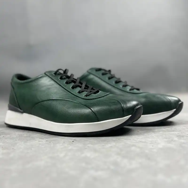 کفش روزمره مردانه مدل چرم آلیسون رنگ سبز