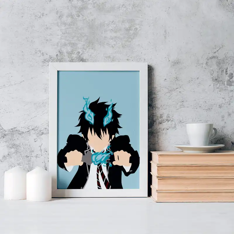 تابلو خندالو مدل رین انیمه جنگیر آبی کد 16388