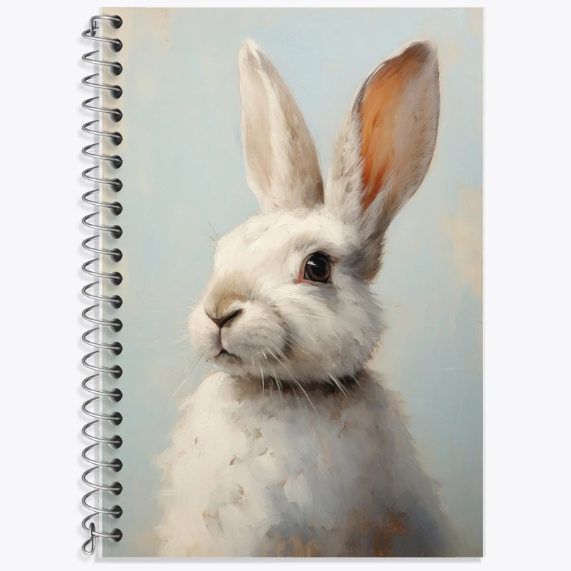 دفتر زبان 50 برگ خندالو مدل دو خط طرح خرگوش بامزه کد F2815