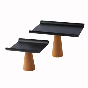 سینی سرو دینیال مدل پایه دار Dinial0022 بسته 2 عددی