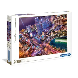 پازل 2000 تکه کلمنتونی مدل لاس وگاس درخشان