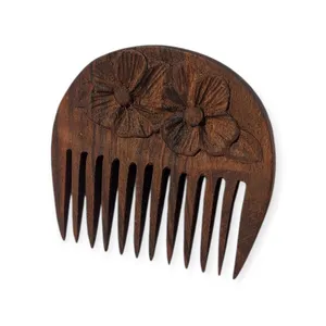 شانه مو مدل چوبی مه گل