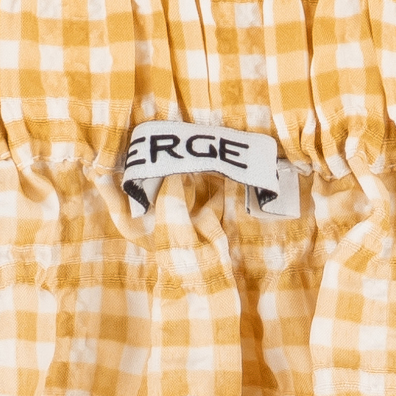 بلوز آستین سه ربع زنانه سرژه مدل 204545 یقه کش دار رنگ نارنجی