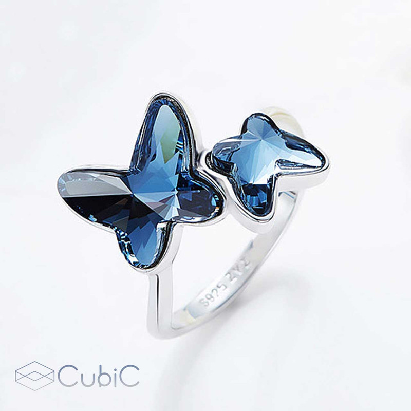 انگشتر نقره زنانه کوبیک مدل QR-3305