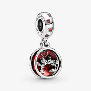آویز گردنبند نقره زنانه پاندورا مدل Mickey Mouse &amp; Minnie Mouse Love