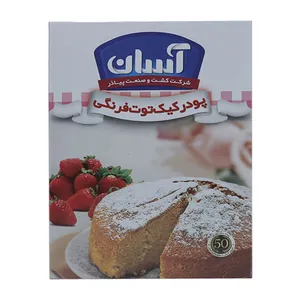  پودر کیک با طعم توت فرنگی آسان - 500 گرم