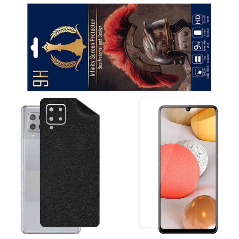 برچسب پوششی اینفینیتی مدل CH مناسب برای گوشی موبایل سامسونگ Galaxy A42 5G به همراه محافظ صفحه نمایش