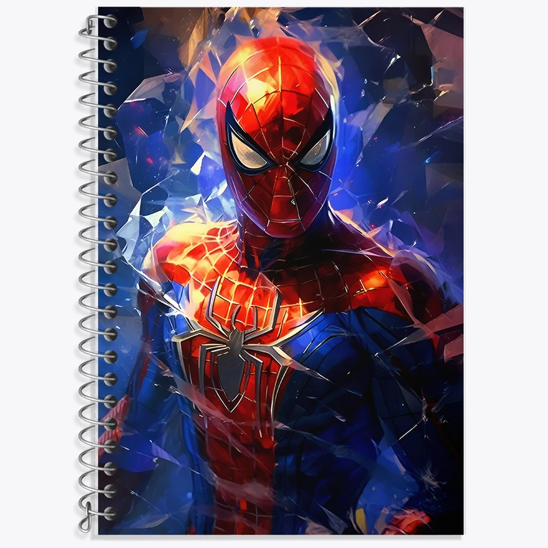 دفتر زبان 50 برگ خندالو مدل دو خط طرح مرد عنکبوتی (Spider Man) کد F7066