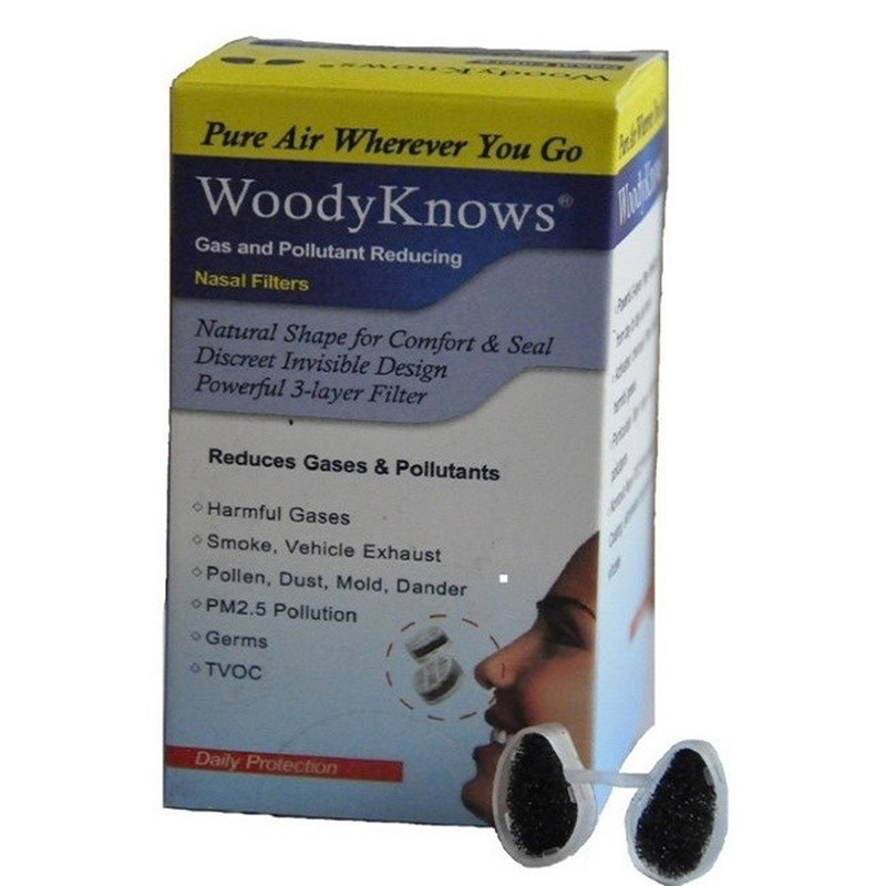 ماسک بینی وودی نوز مدل Gas And Pollutant Reducing مجموعه 4 سایزی برای حفره بینی بیضی