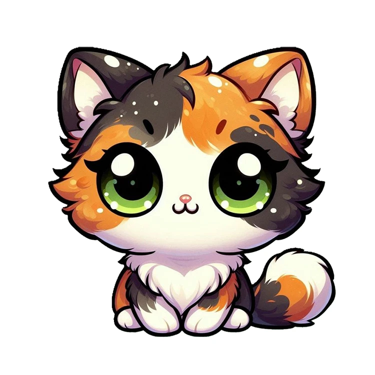 استیکر پارچه و لباس پاد آفرین مدل کارتونی کیوت گربه بامزه کد S3818