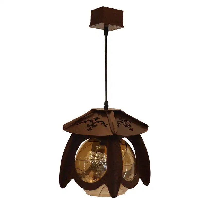 لوستر تک شعله پلاس نور شو مدل کلبه