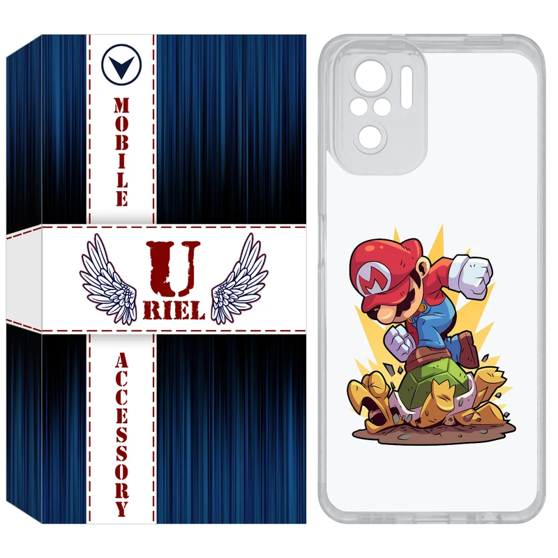 کاور یوریل مدل Clear کد 64 طرح ماریو مناسب برای گوشی موبایل شیائومی Redmi Note 10 4G / Note 10S / Poco M5s